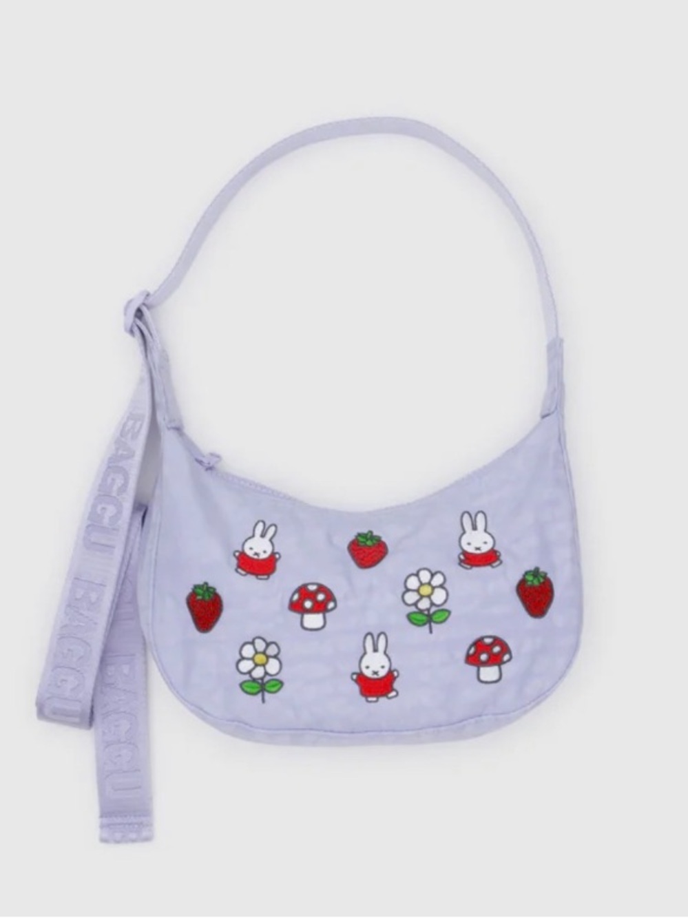 NWT Miffy Baggu Small Crescent Nylon Bag